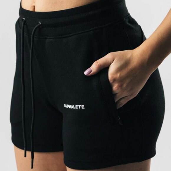NEW Alphalete Essential Core Athletic Shorts Black - Picture 3 of 9